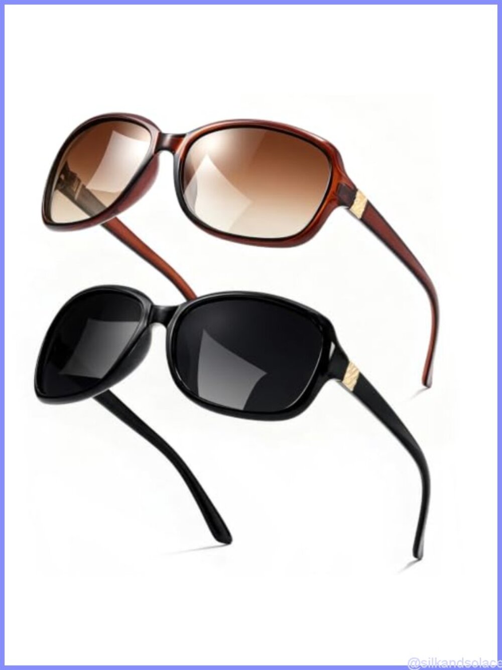 Polarized Sunglasses 2 Pack UV400 Oversized Retro Women